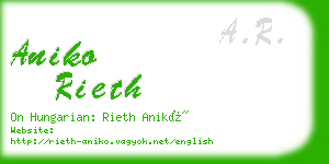 aniko rieth business card